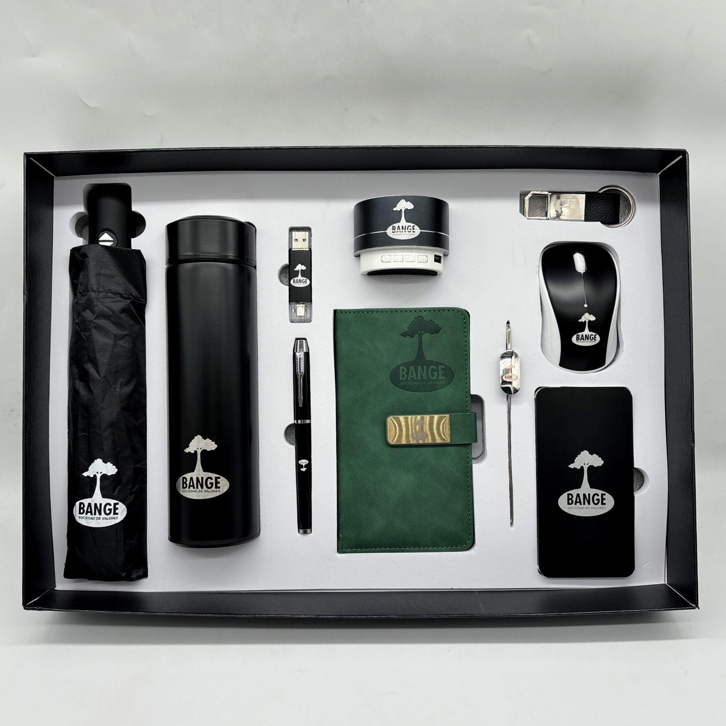 Premium Corporate Gift Set with Stainless Steel Bottle, Power Banks &amp; Tech Accessories