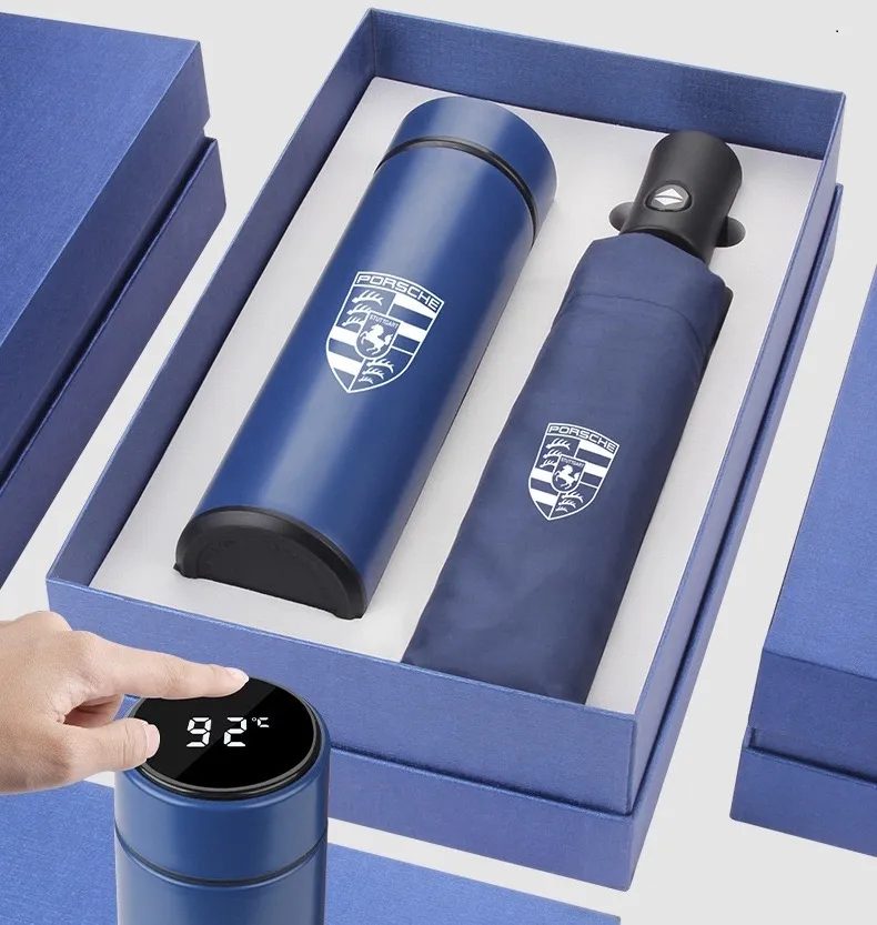Thermos bottle with temperature display Gift Set