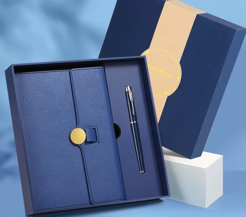 A5 Perfect Binding Notebook and Metal Pen Gift Set