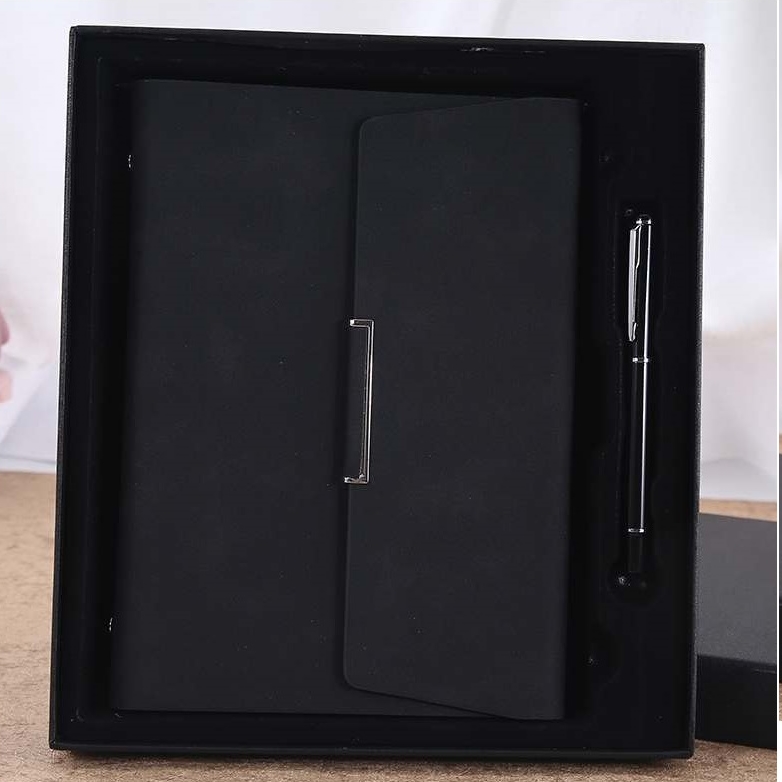 3-Fold A5 Perfect Binding Notebook and Metal Pen Gift Set