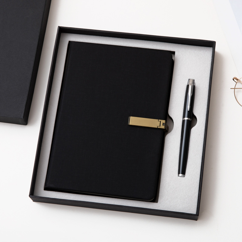 A5 Perfect Binding Notebook and Metal Pen Gift Set