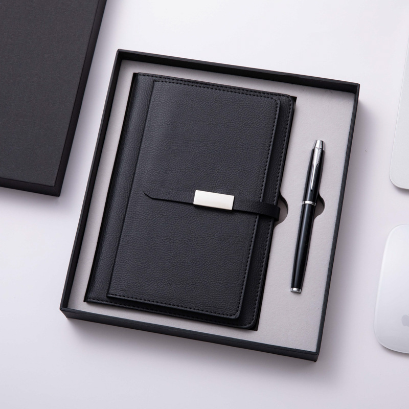 A5 Perfect Binding Notebook and Metal Pen Gift Set