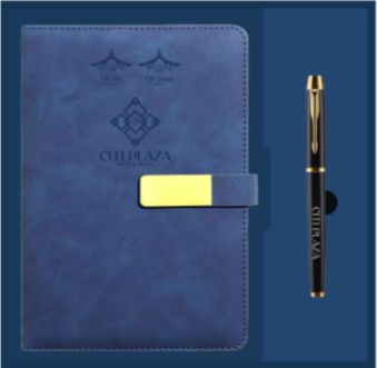 A5 Perfect Binding Notebook and Metal Pen Gift Set
