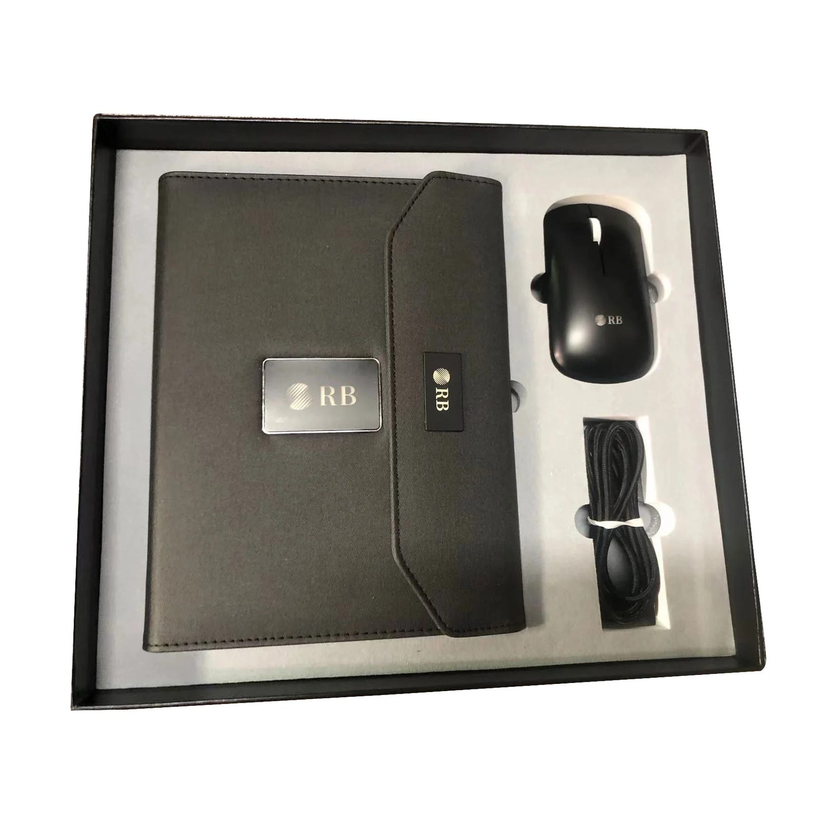 8-in-1 Executive Gift Set: Power Bank Notebook, 16GB Flash Drive, Wireless Charger & Multi-Mode Mouse gallery 3