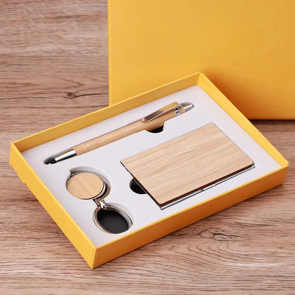 Bamboo keychain Gift Set gallery 1