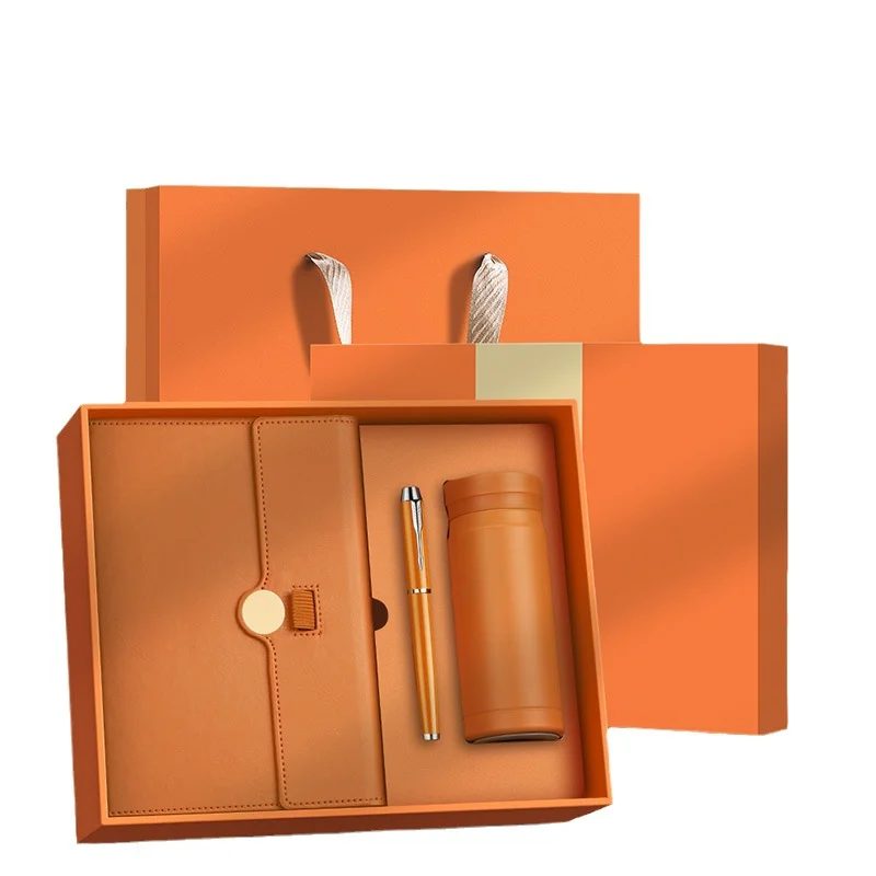 304 Stainless Steel Bottle 200ml, A5 Perfect Binding Notebook and Metal Pen Gift Set gallery 1