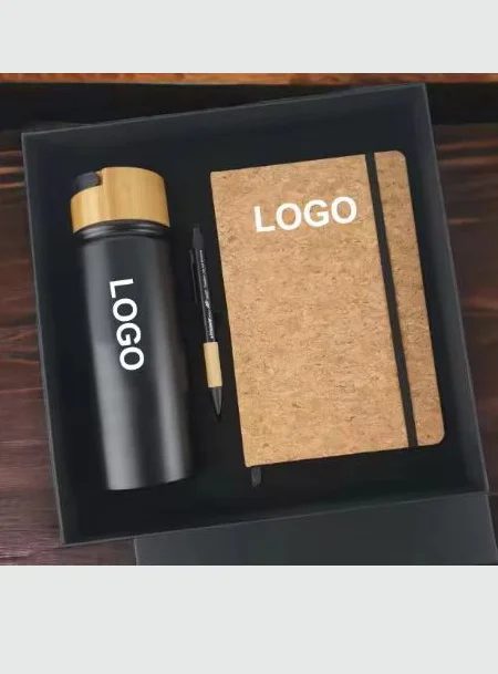 304 Stainless Steel Bottle, A5 Notebook and ECO Pen Corporate Gift Set