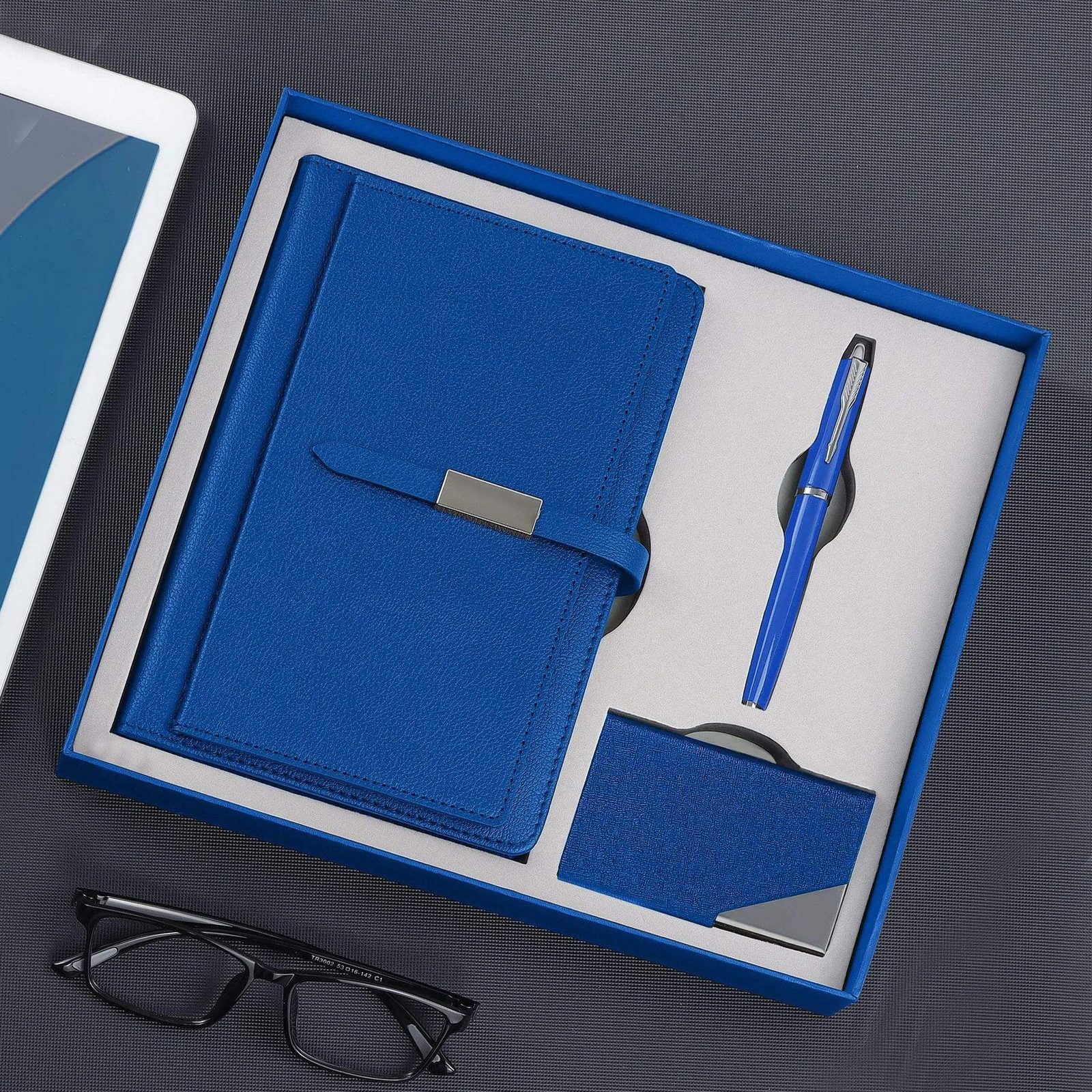 A5 Perfect Binding Notebook, Metal Pen and PU Cardholder Gift Set gallery 3