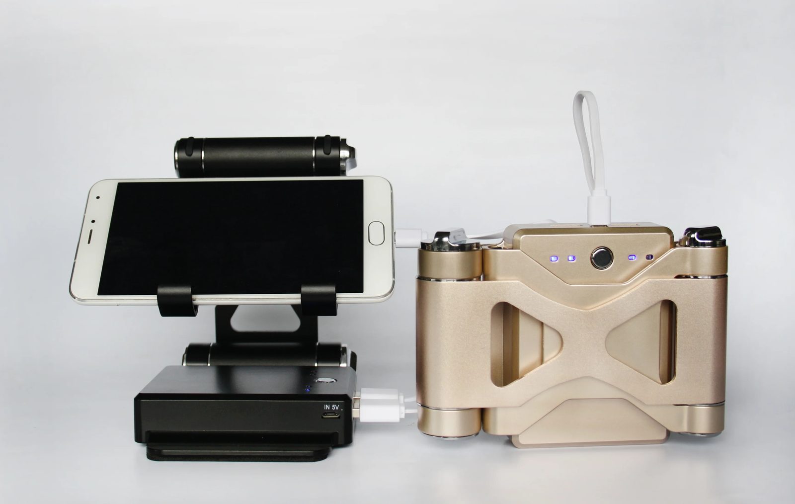 Phone Holder Speaker, PU + Metal Keychain and Metal Pen Gift Set gallery 3