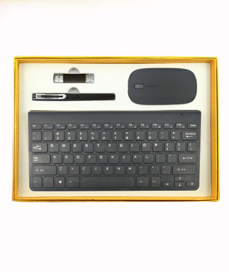 Wireless Keyboard, Mouse, Metal Pen & 16GB OTG Flash Drive Corporate Gift Set