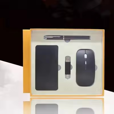 Wireless Mouse, OTG Flash Drive, 5,000mAh Power Bank & Metal Pen Corporate Gift Set