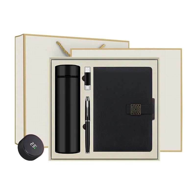 A5 Perfect Binding Notebook, Type C + PC OTG USB Drive 16GB, Metal Pen and 304 Stainless Steel Bottle Gift Set gallery 5