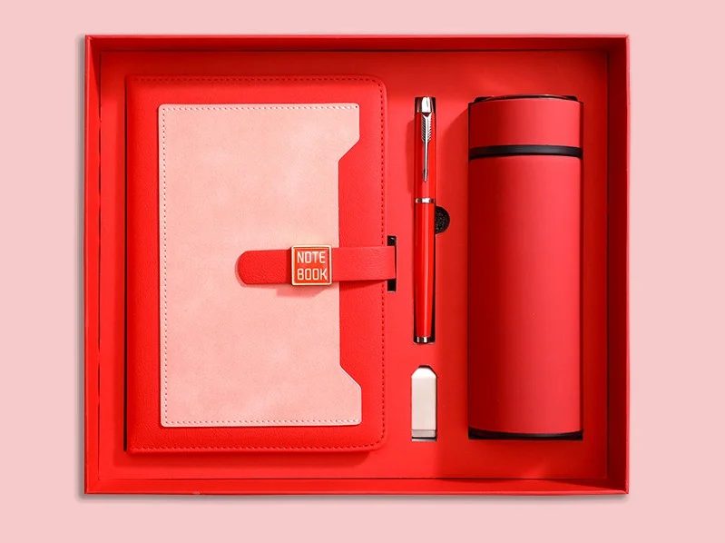 A5 Perfect Binding Notebook, 16GB USB Drive, Metal Pen & 304 Stainless Steel Bottle Gift Set gallery 1