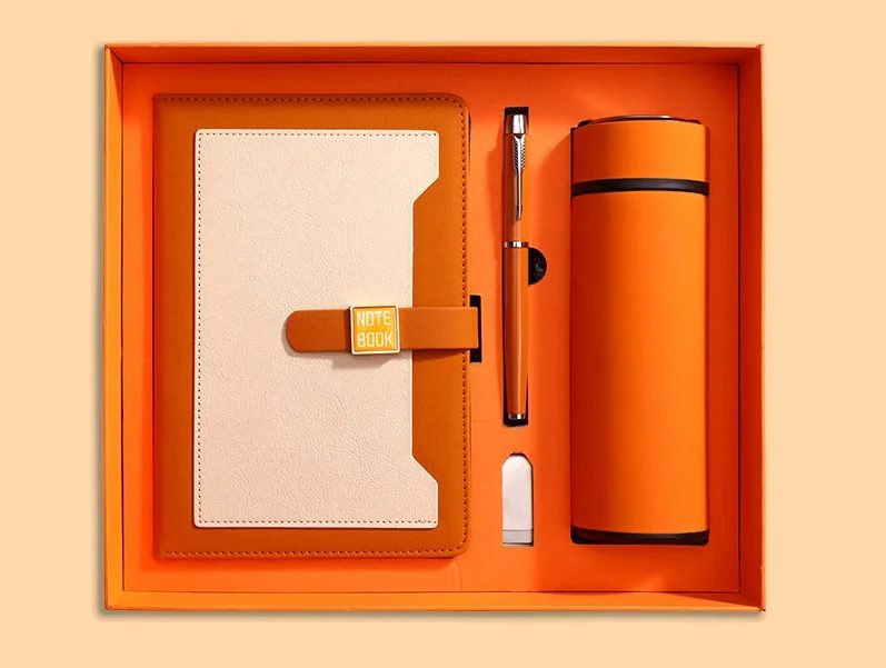 A5 Perfect Binding Notebook, 16GB USB Drive, Metal Pen & 304 Stainless Steel Bottle Gift Set gallery 3