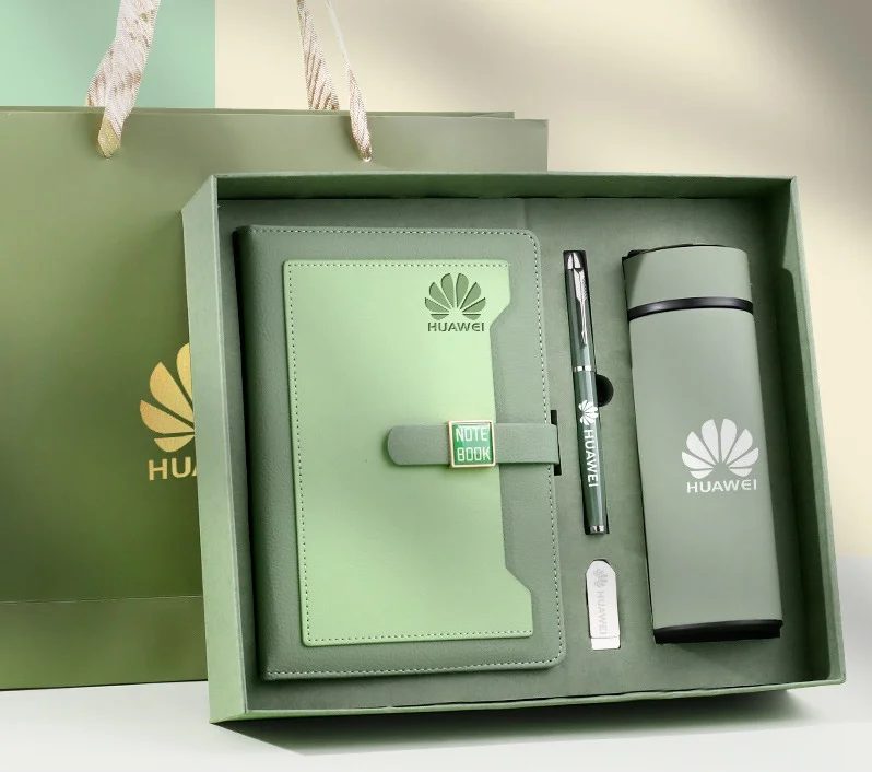 A5 Perfect Binding Notebook, 16GB USB Drive, Metal Pen & 304 Stainless Steel Bottle Gift Set gallery 4