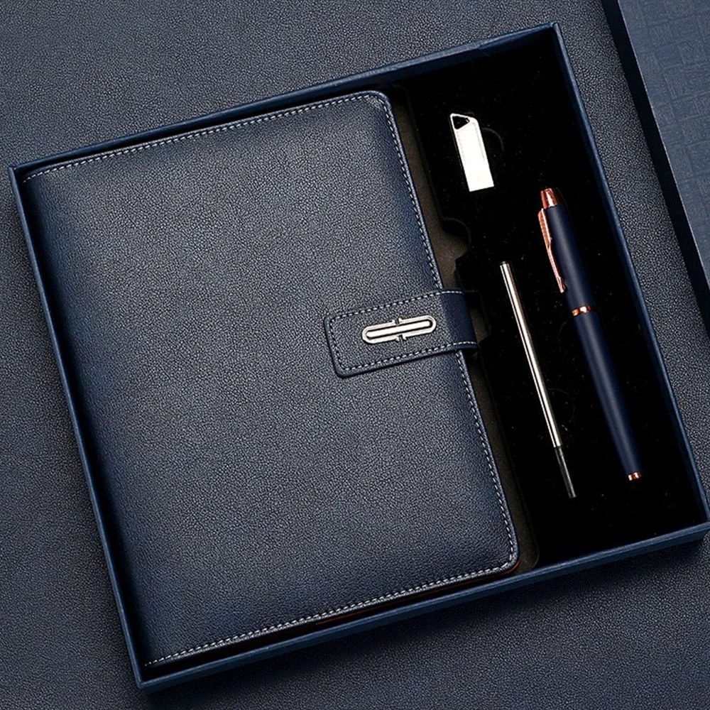 A5 Perfect Binding Notebook, U Disk 16GB, Metal Pen and Pen Refill Gift Set gallery 2