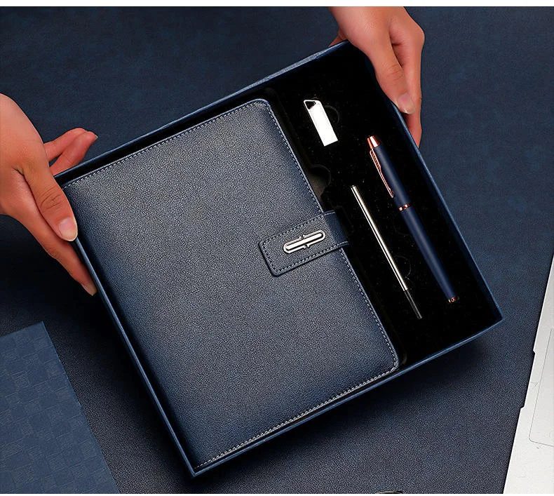 A5 Perfect Binding Notebook, U Disk 16GB, Metal Pen and Pen Refill Gift Set gallery 4