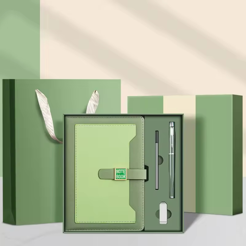 A5 Perfect Binding Notebook, U Disk 16GB and Metal Pen & Refiller Gift Set