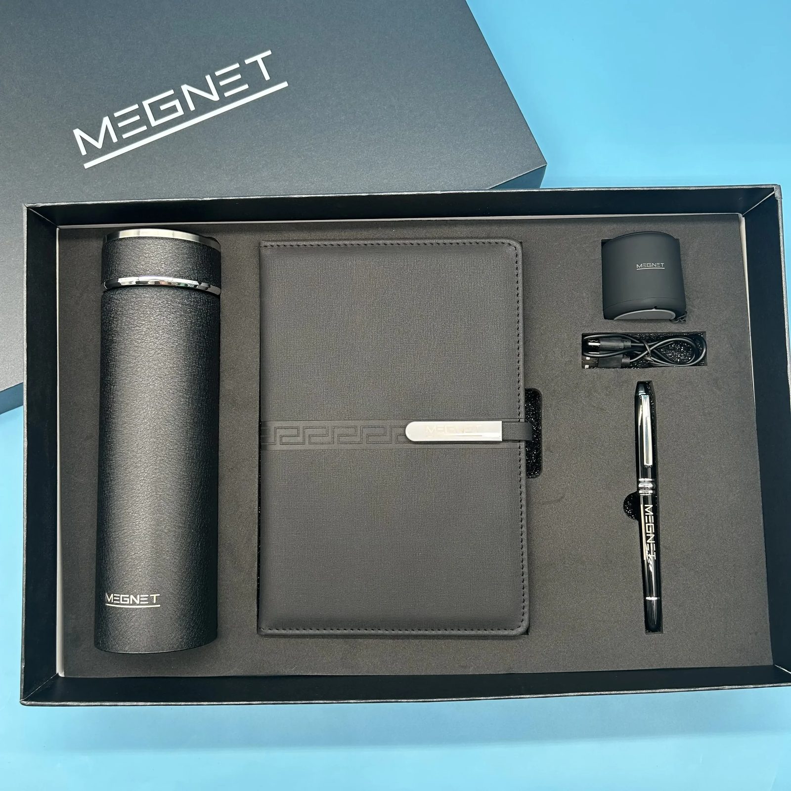 Premium Corporate Gift Set with Vacuum Cup, Notebook, Mini Speaker & Metal Pen gallery 3