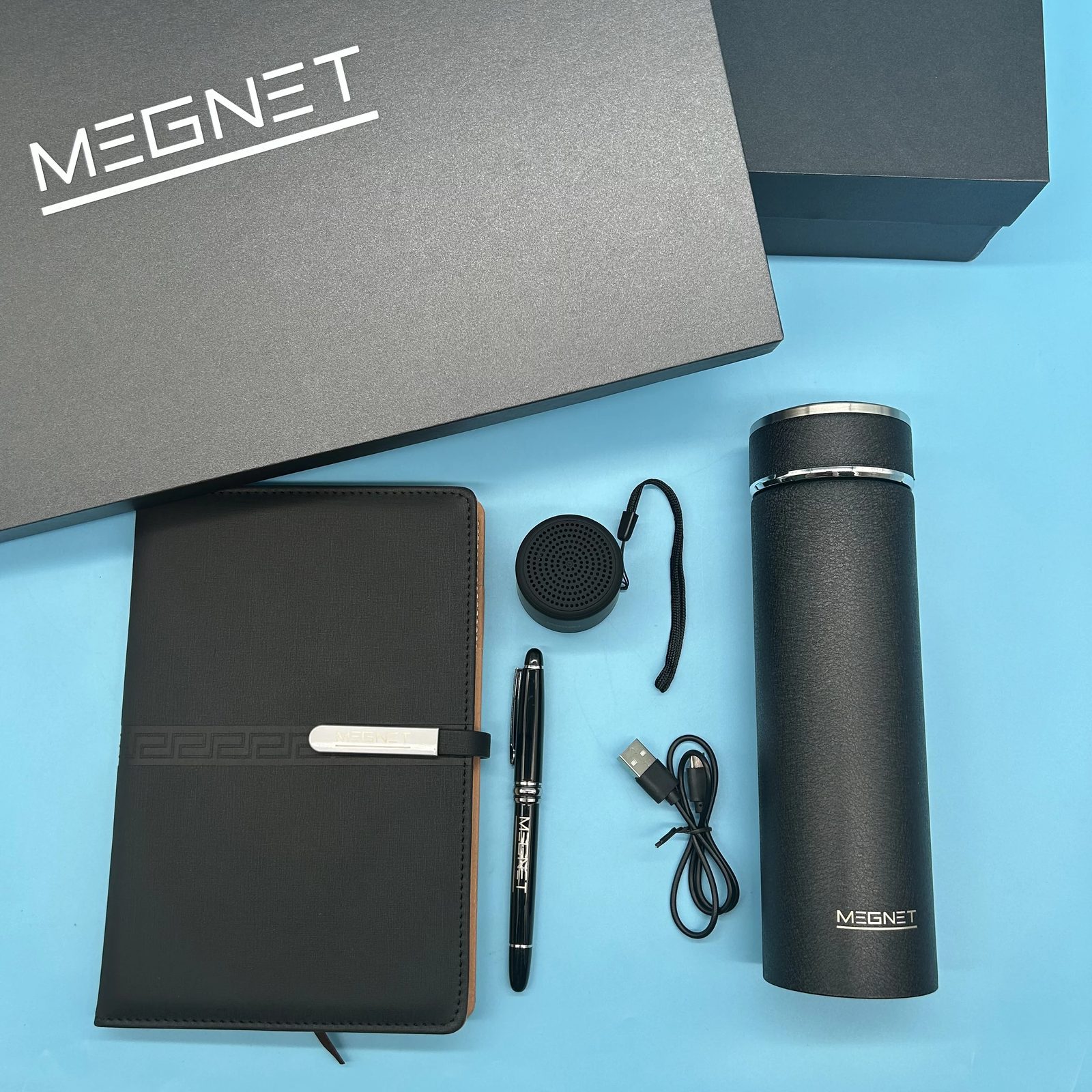 Premium Corporate Gift Set with Vacuum Cup, Notebook, Mini Speaker & Metal Pen gallery 5