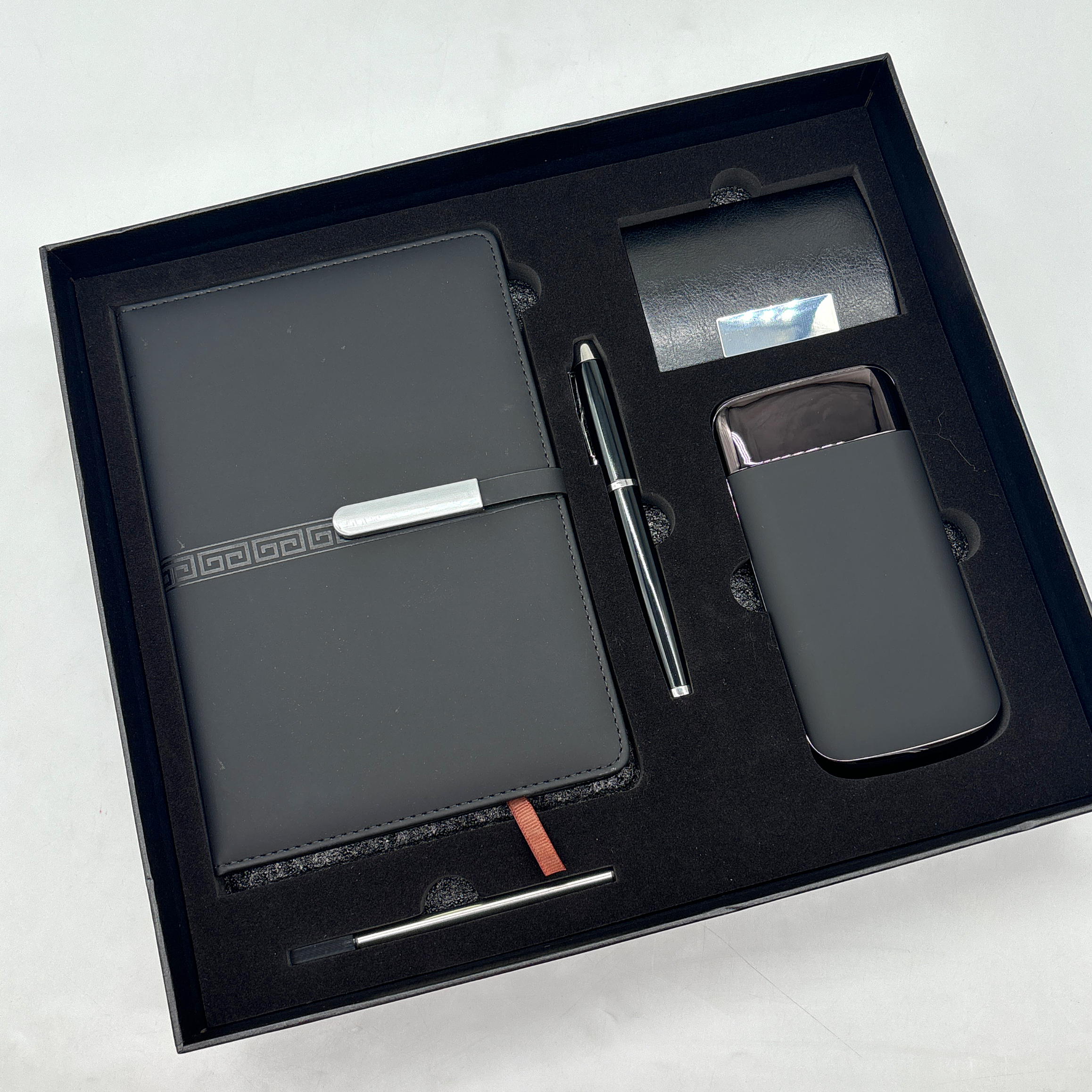 PU + metal card holder Gift Set
