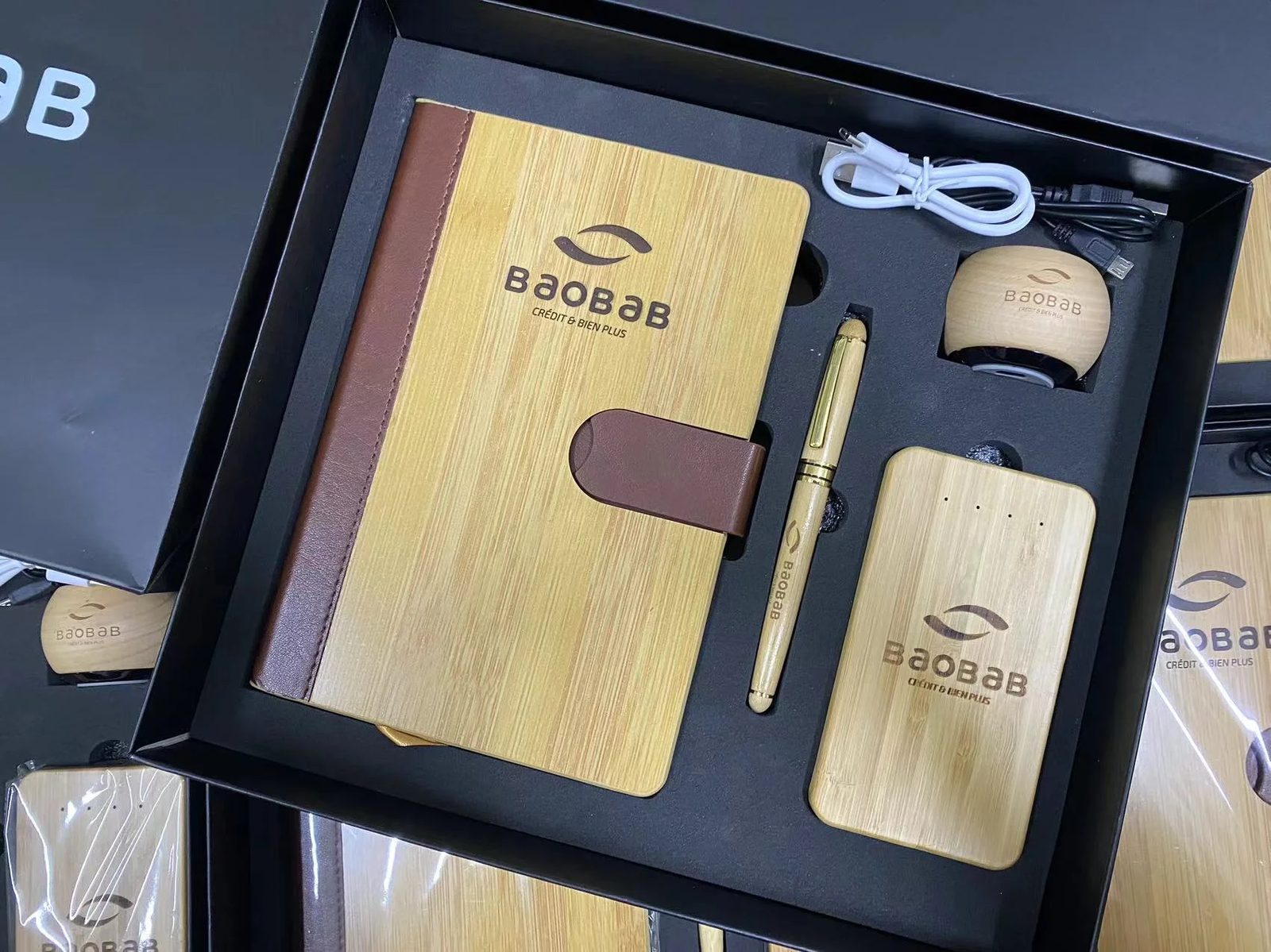 Wooden Executive Gift Set with A5 Notebook, Pen, Bluetooth Speaker & 5,000mAh Power Bank gallery 3