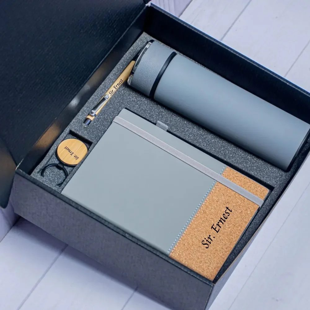 A5 Notebook, 304 Stainless Steel Coffee Mug, Keychain and Pen Gift Set gallery 2