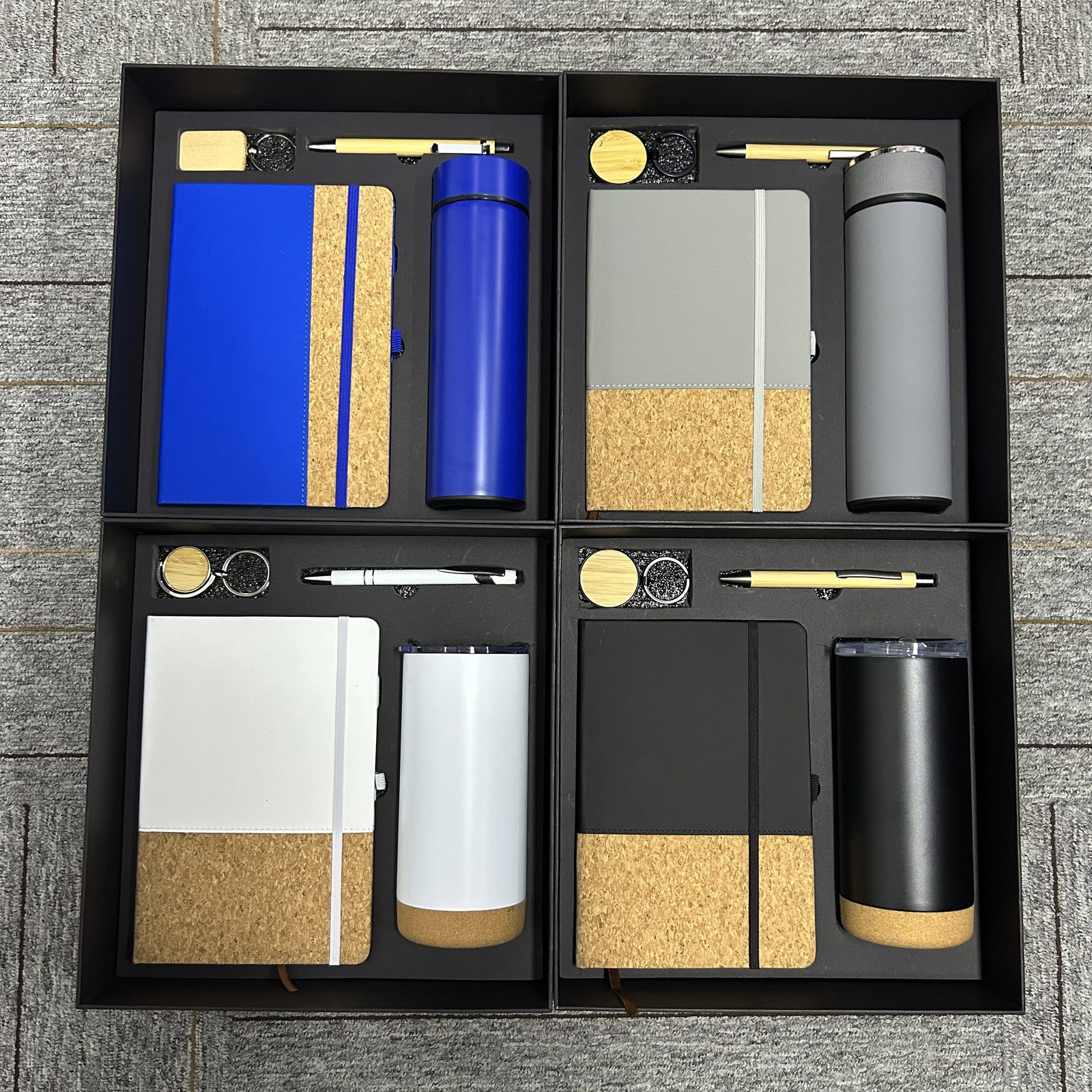 A5 Notebook, 304 Stainless Steel Bottle 500mL, Keychain and Pen Gift Set gallery 3