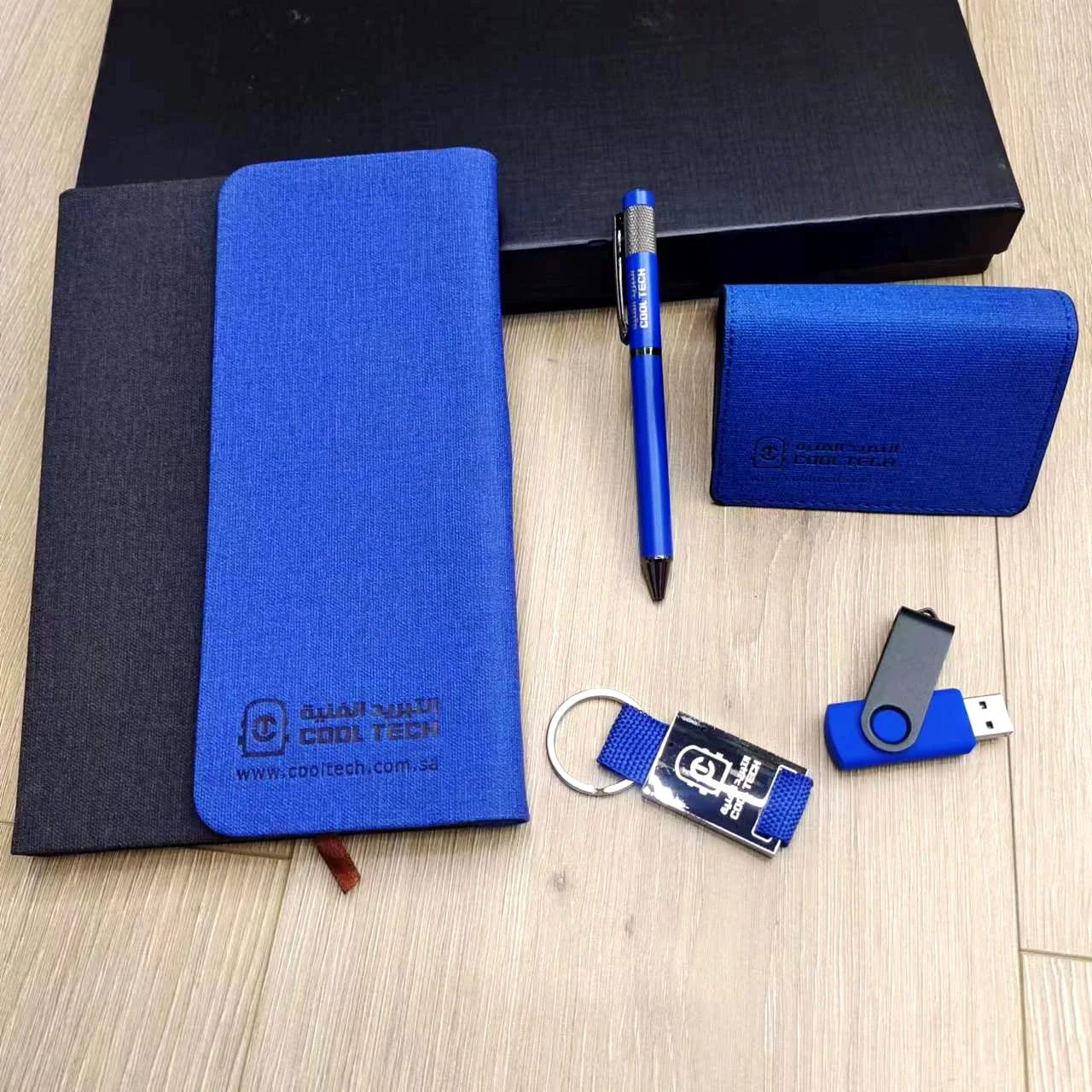 Executive Corporate Gift Set with Notebook, Pen, Cardholder, Flash Drive and Keychain gallery 2
