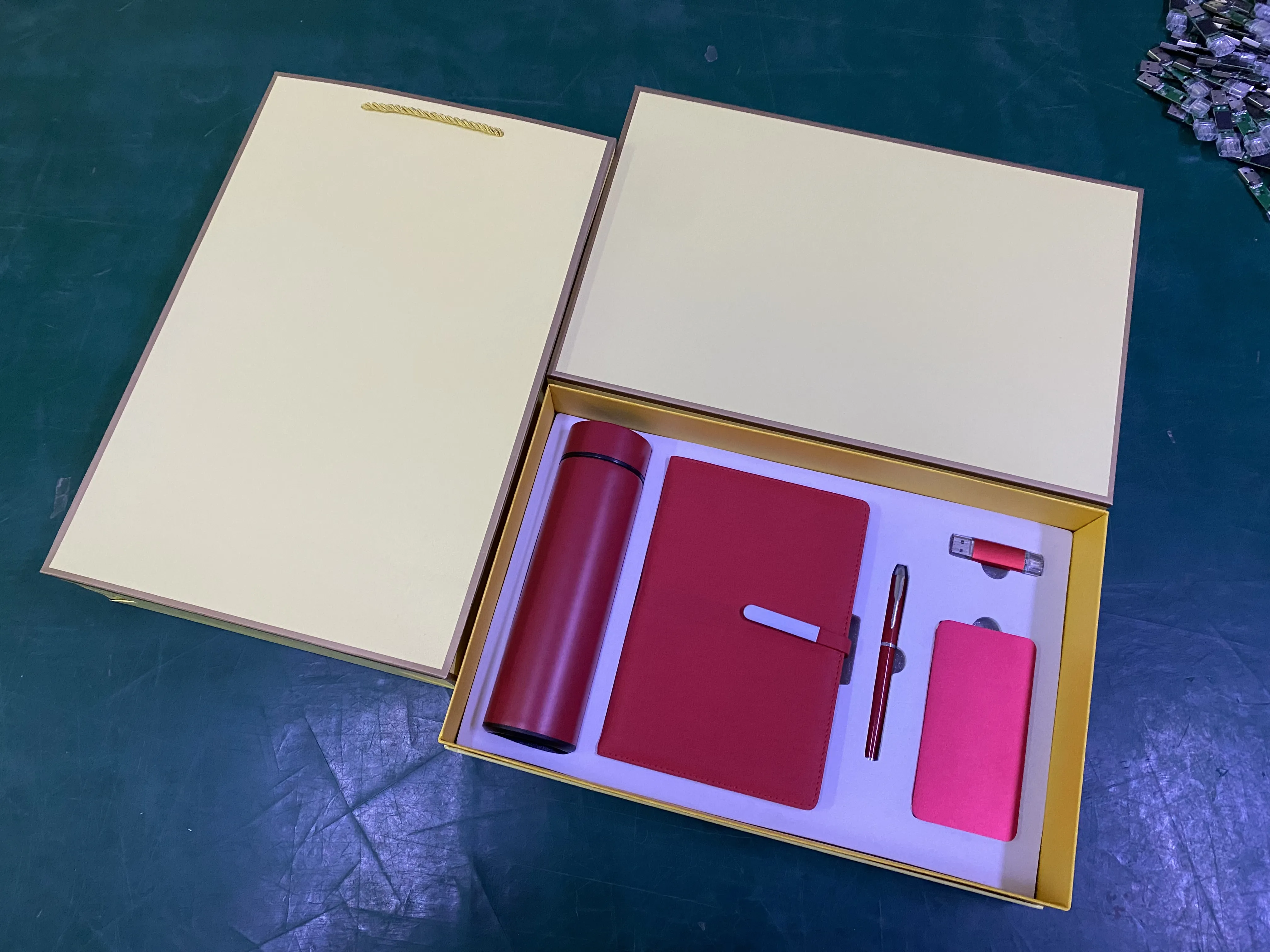 Corporate Gift Set with Stainless Bottle, Power Bank, and Notebook