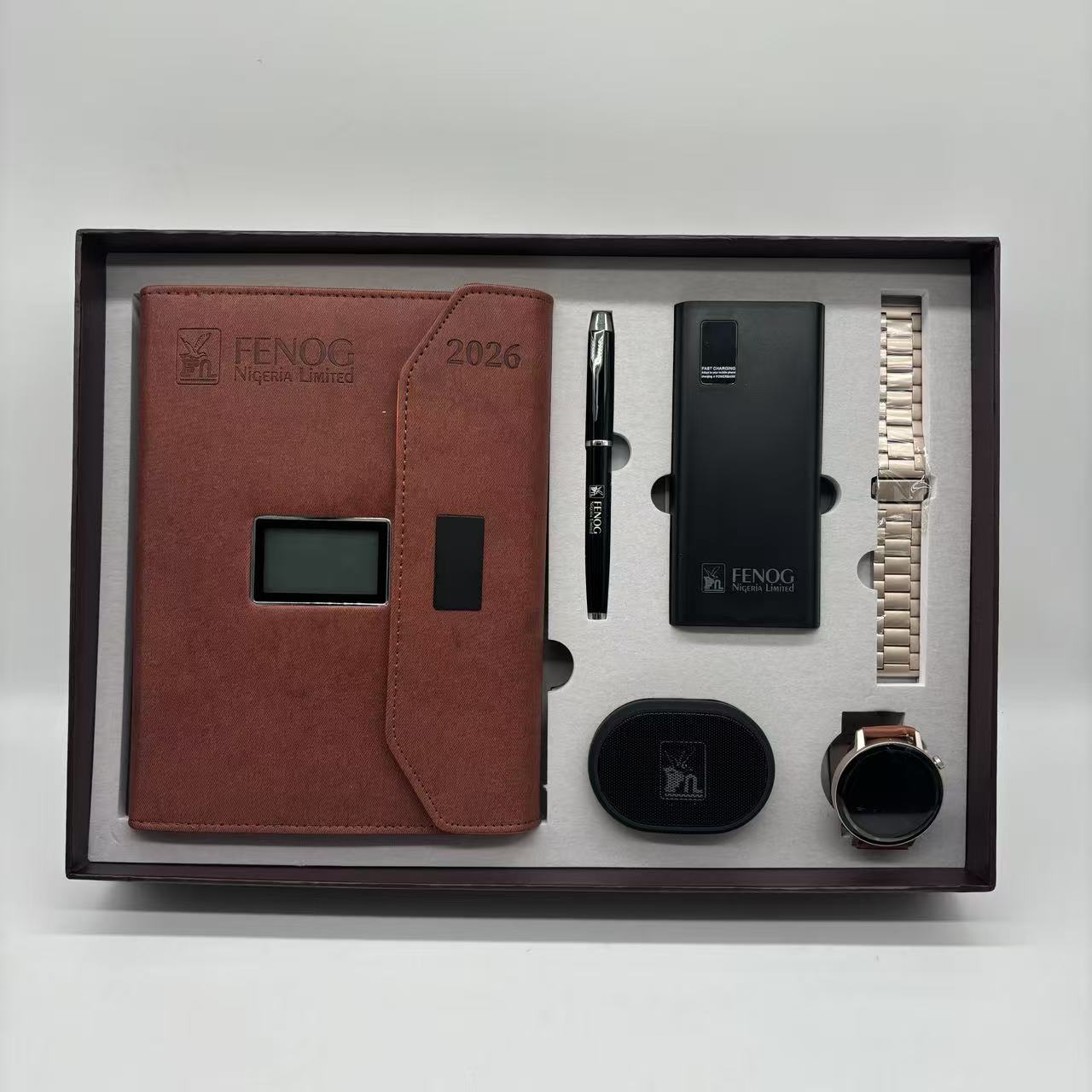 A5 wireless charging notebook with USB flash drive 32GB and power bank 10000mAh Gift Set