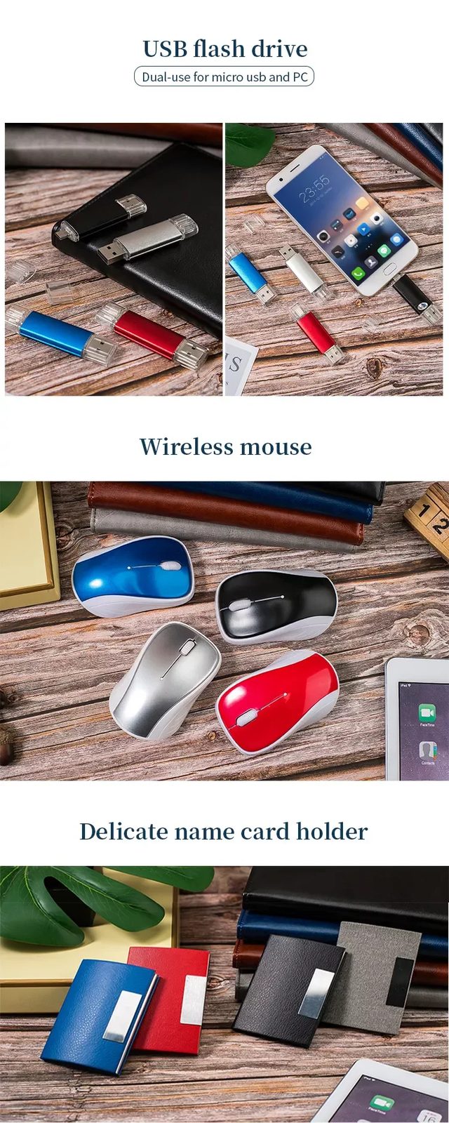 Premium 6-Piece Corporate Gift Set with Stainless Bottle, 16GB Flash Drive & Wireless Mouse gallery 5