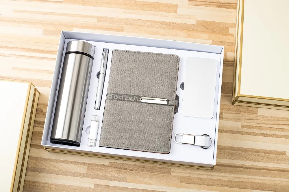 Custom Corporate Gift Set with Stainless Steel Bottle, Power Bank & Notebook gallery 3