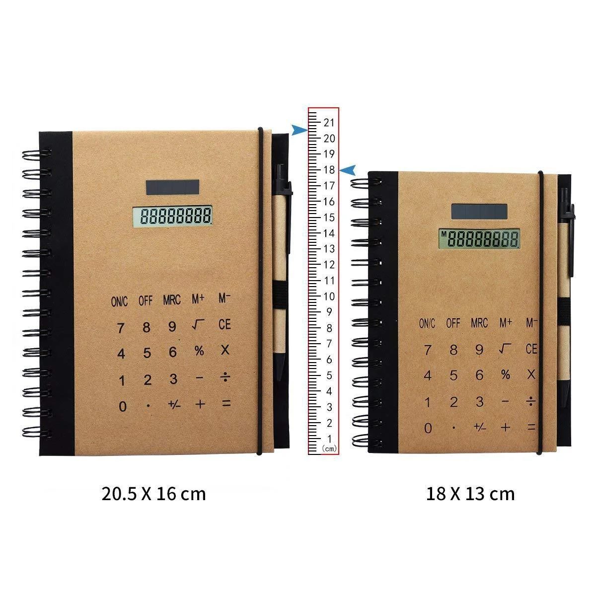 Notebook with calculator