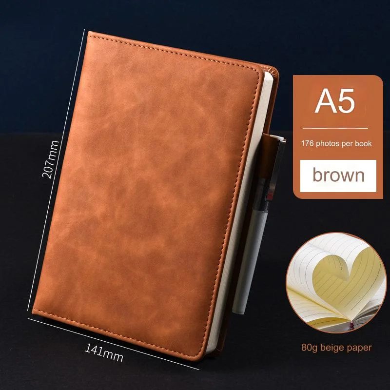 Custom PU Leather A5 Notebook with 80g Wood-Free Paper gallery 2