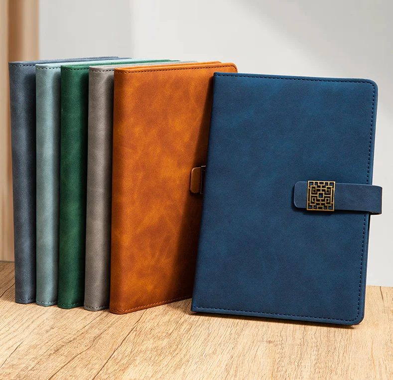 Custom PU Leather A5 Notebook with Window Buckle