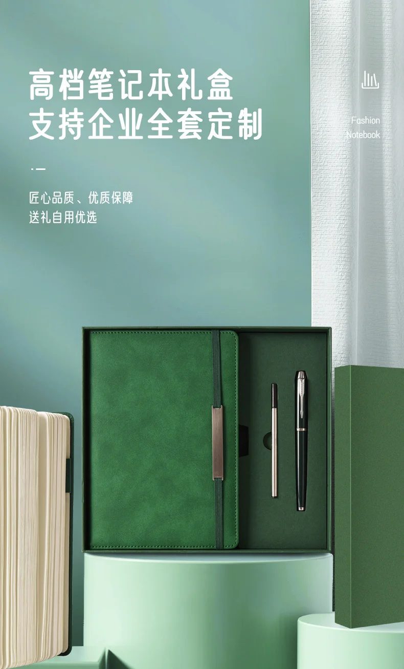 Custom PU Leather A5 Notebook with Ribbon Bookmark gallery 2