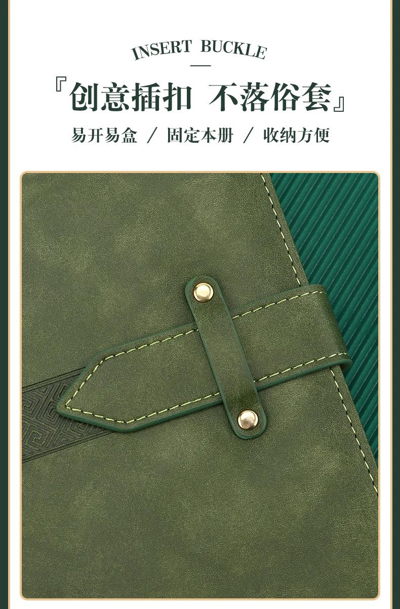 Custom PU Leather Notebook with Round Buckle – A5 Promotional Gift gallery 1
