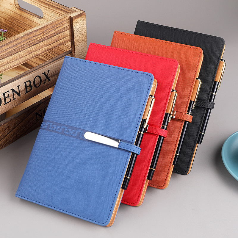 A5 Perfect Bound Notebook with Leather-Style Cover
