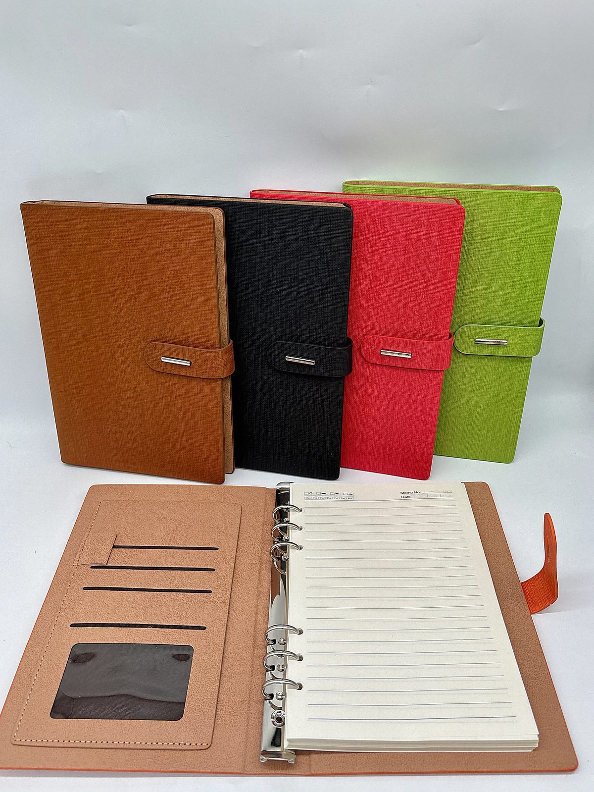 A5 Loose-Leaf Notebook with Leather-Look Cover