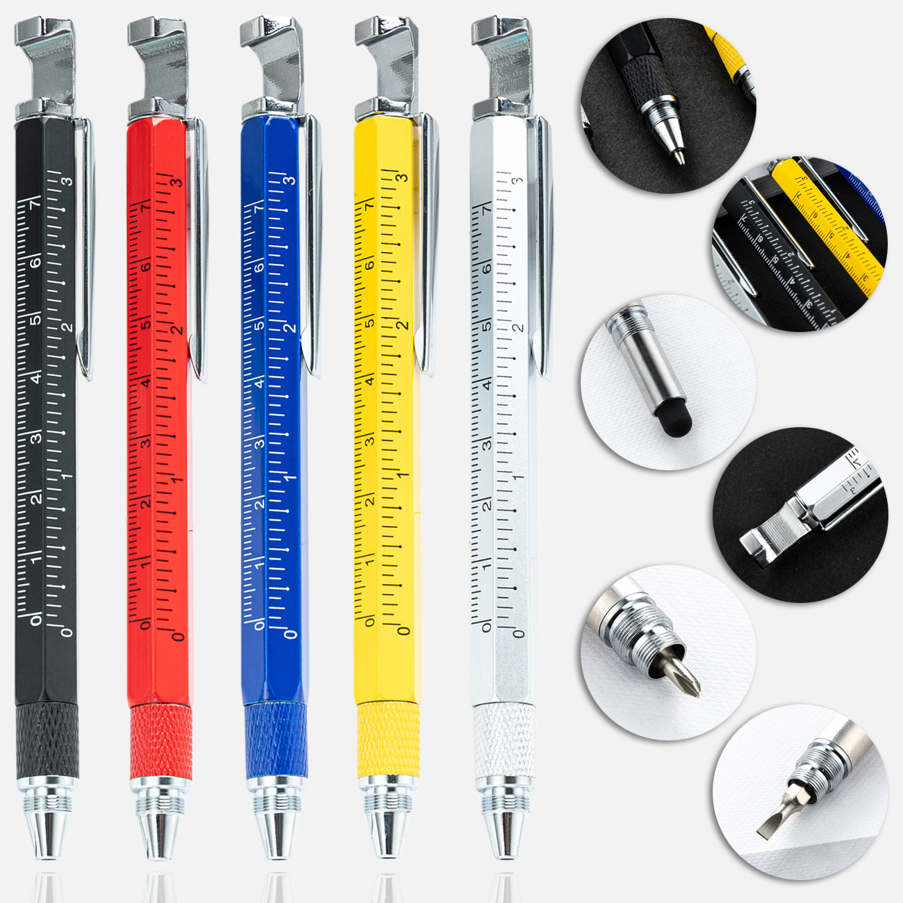 Pen+ruler+stylus+screwdriver+screwdriver x 2