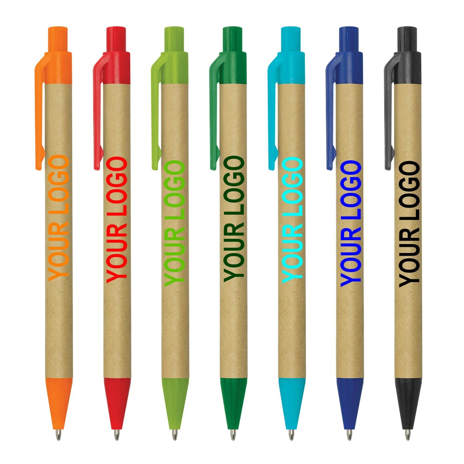 paper kraft ball pen with 1.0 black or blue ink