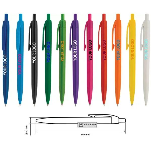 Solid ball pen with 1.0 black or blue ink gallery 3