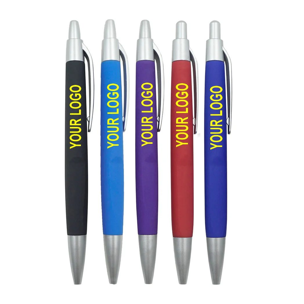 rubber body pen with silver trims gallery 4