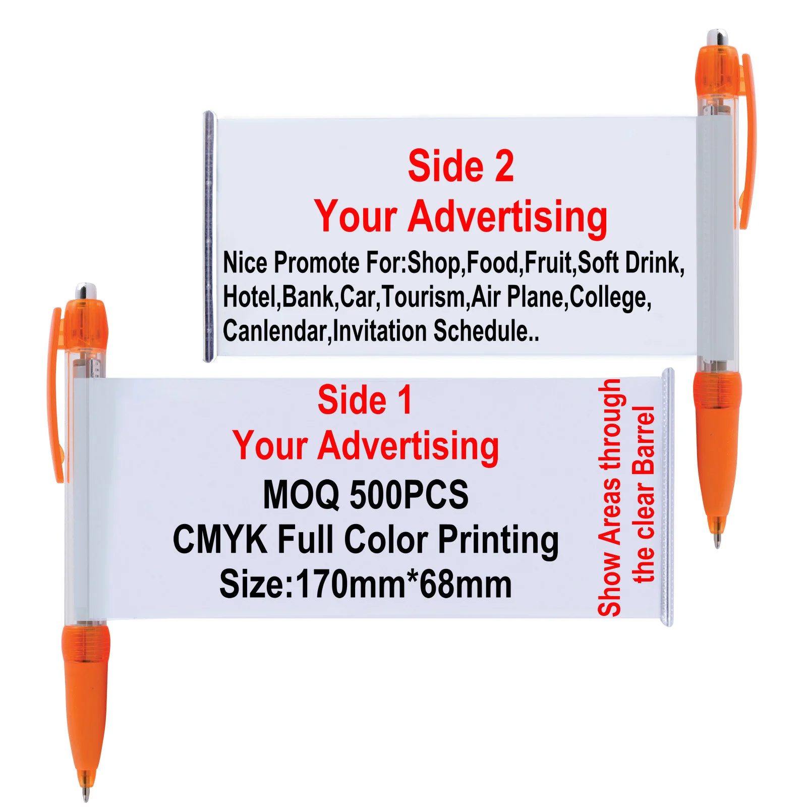 banner Pen with 1.0 black or blue ink