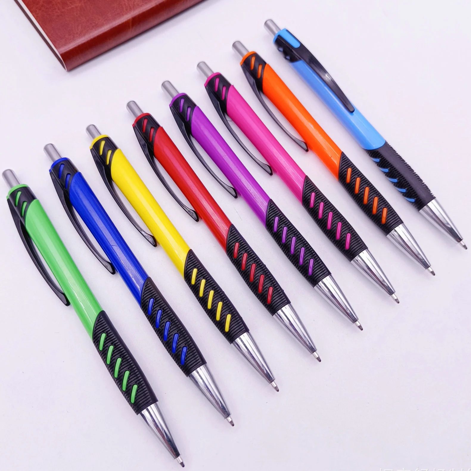 White soft grip retractable ball pen gallery 3
