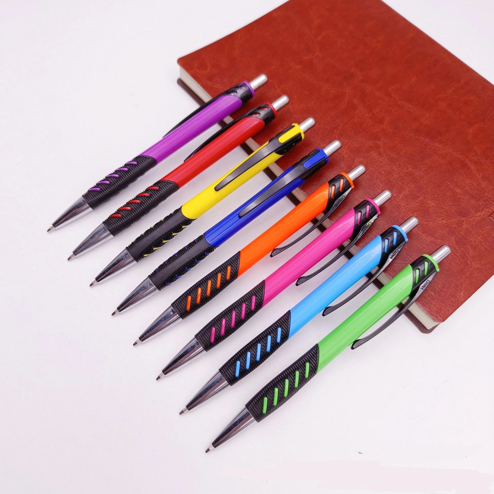 White soft grip retractable ball pen gallery 5